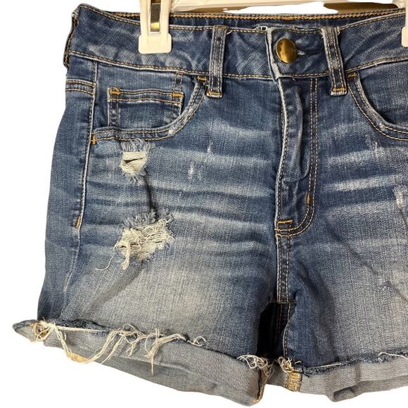 American Eagle High Rise Shortie Jean Shorts - Picture 3 of 9